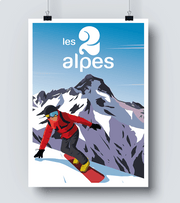 affiche les 2 alpes