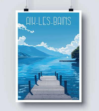 Affiche Aix-les-Bains - le Lac du Bourget