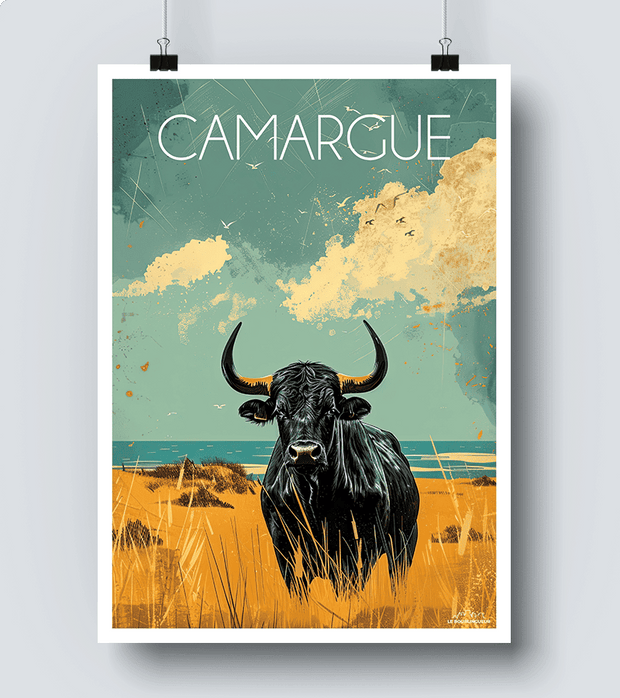 Affiche Taureaux de Camargue