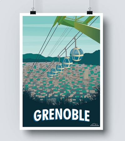 Affiche Grenoble Téléphérique