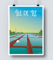 Affiche "Les salières" île de Ré