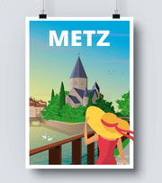 Affiche Metz "Temple Neuf"