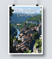 Affiche Saint Cirq Lapopie