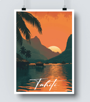 Affiche Tahiti Vintage