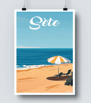 Affiche Plage de Sète