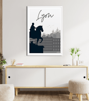 Poster Lyon Noir & Blanc