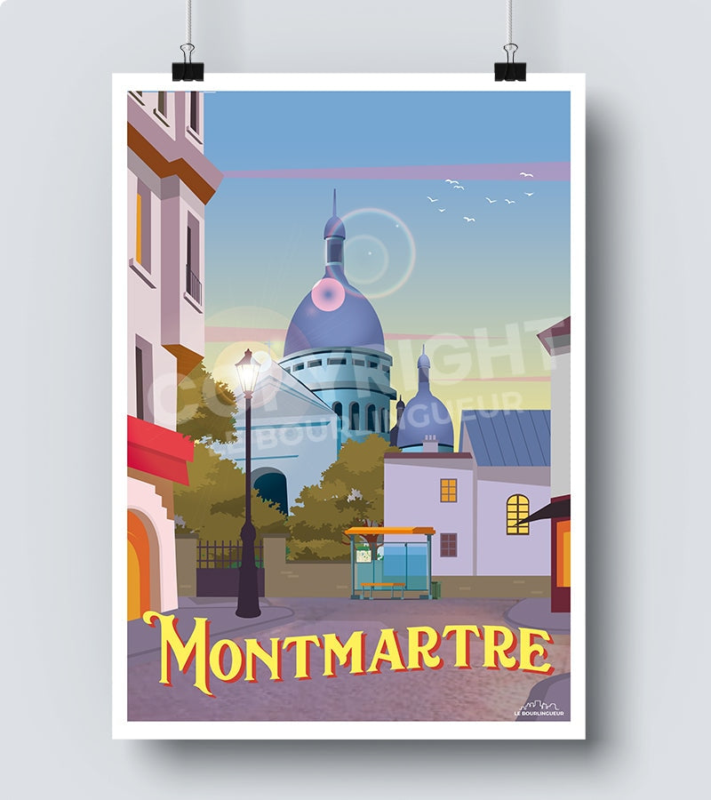 Affiche noir & blanc de Montmartre - acheter Affiche noir & blanc de  Montmartre (46298) 